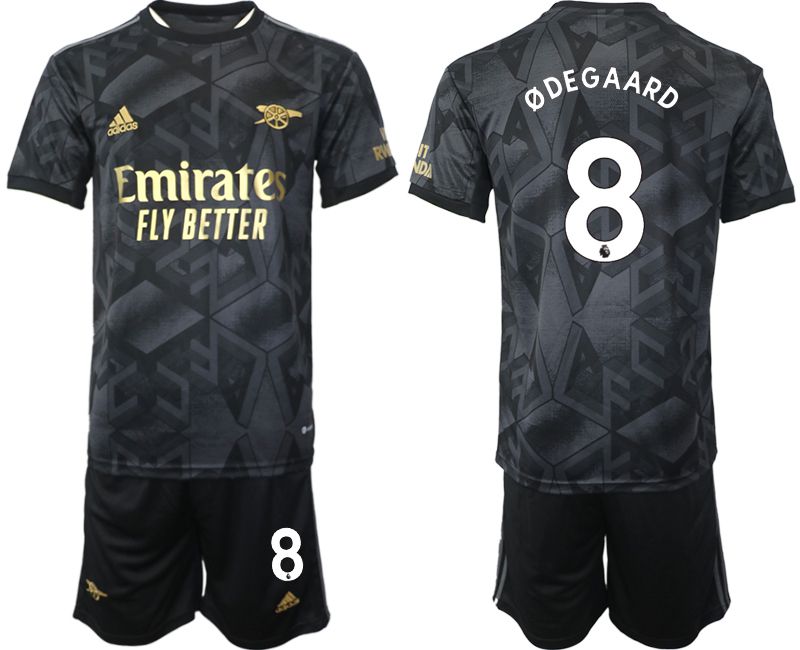 Men 2022-2023 Club Arsenal away black #8 Soccer Jersey